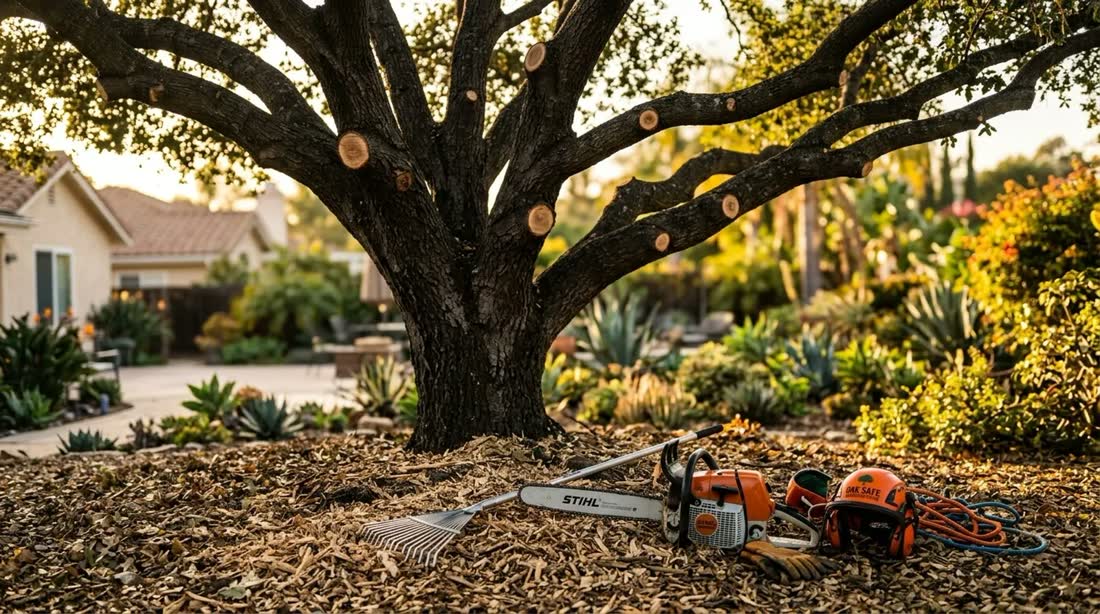 Professional tree trimming and structural pruning by certified climbers